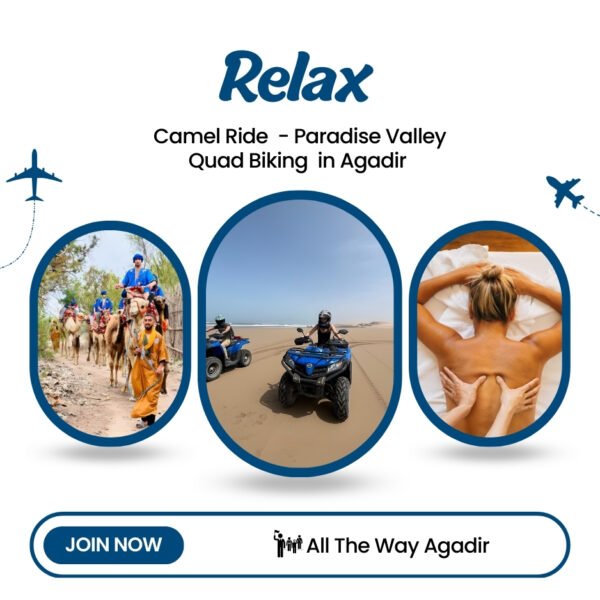 camel ride paradise valley quad biking in agadir